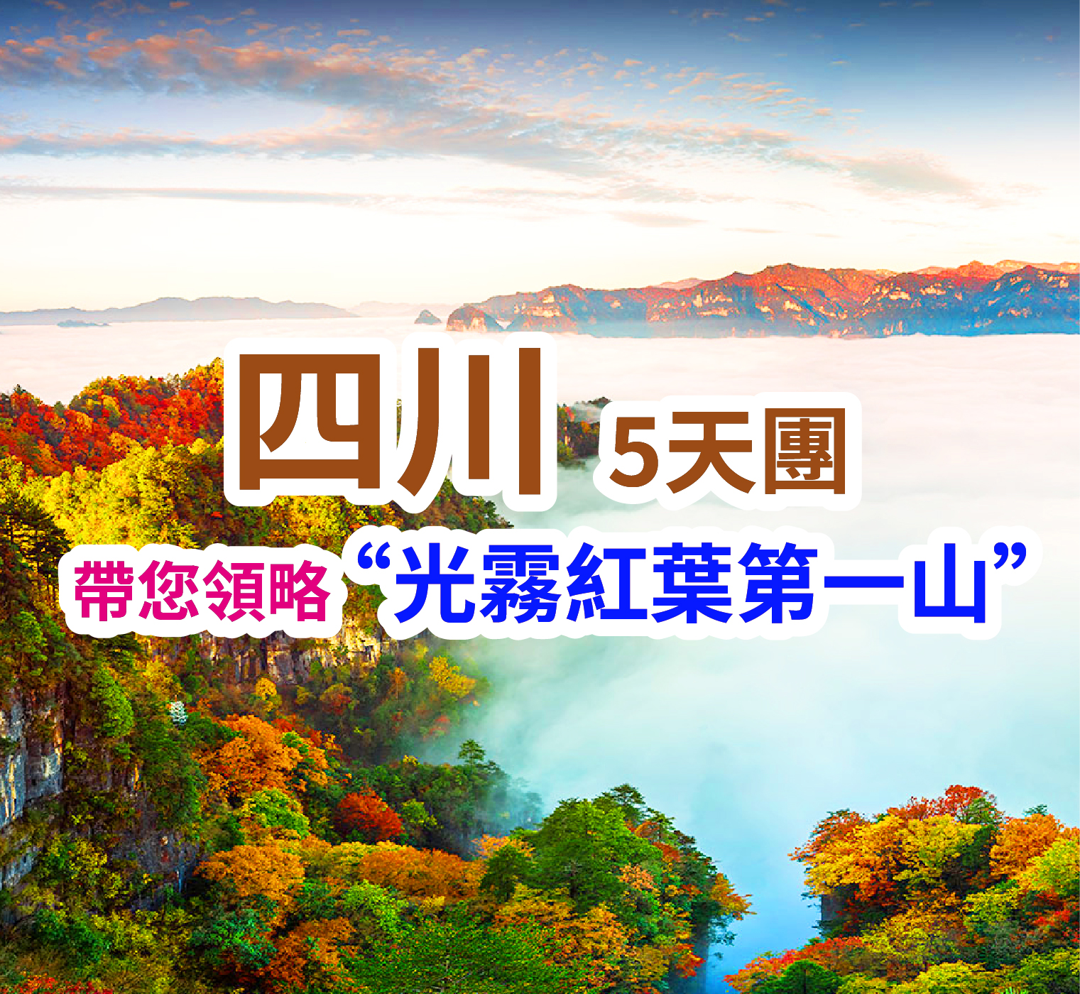 四川光霧山+劍門關5天團
