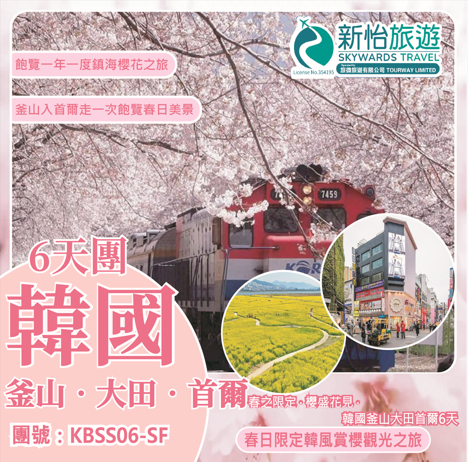 春之限定 ‧ 櫻盛花見 ‧ 韓國釜山大田首爾6天